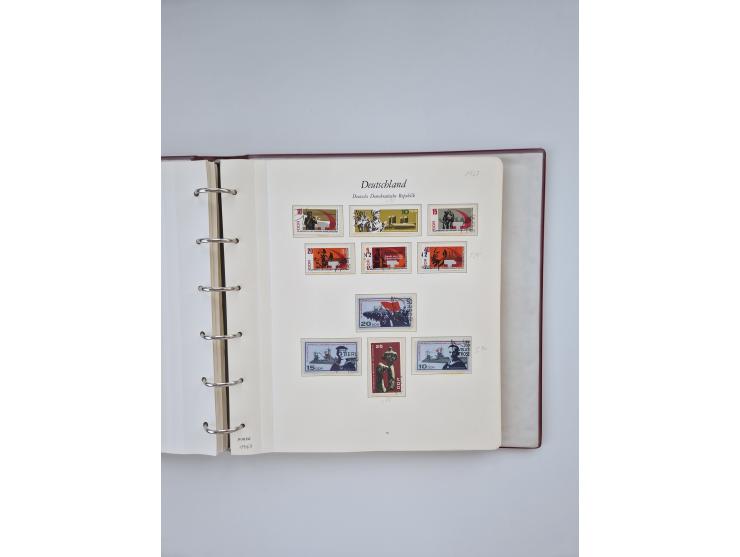 1948/90, in den Hauptnummern augenscheinlich komplette gestempelte Sammlungen Berlin 1948-90 und DDR 1949-90, sowie eine fast