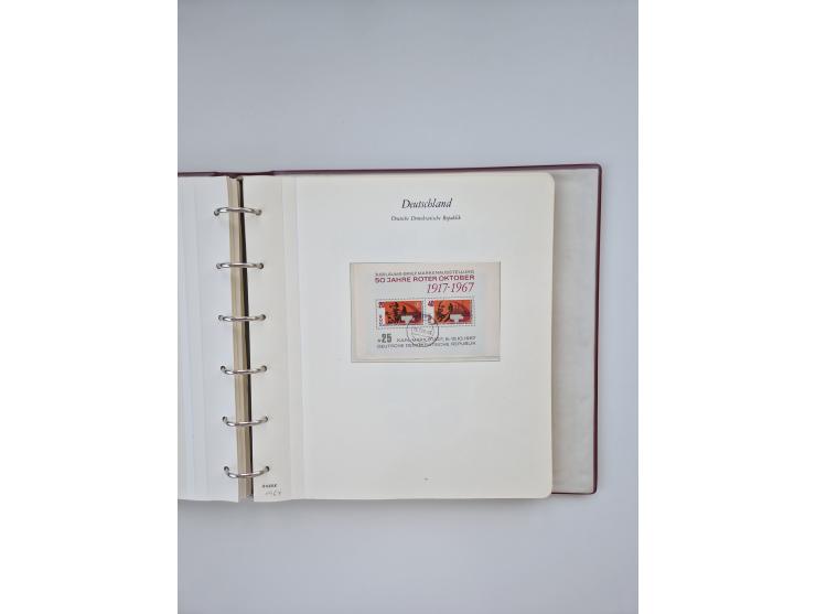 1948/90, in den Hauptnummern augenscheinlich komplette gestempelte Sammlungen Berlin 1948-90 und DDR 1949-90, sowie eine fast