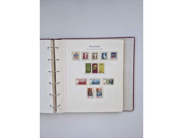 1948/90, in den Hauptnummern augenscheinlich komplette gestempelte Sammlungen Berlin 1948-90 und DDR 1949-90, sowie eine fast