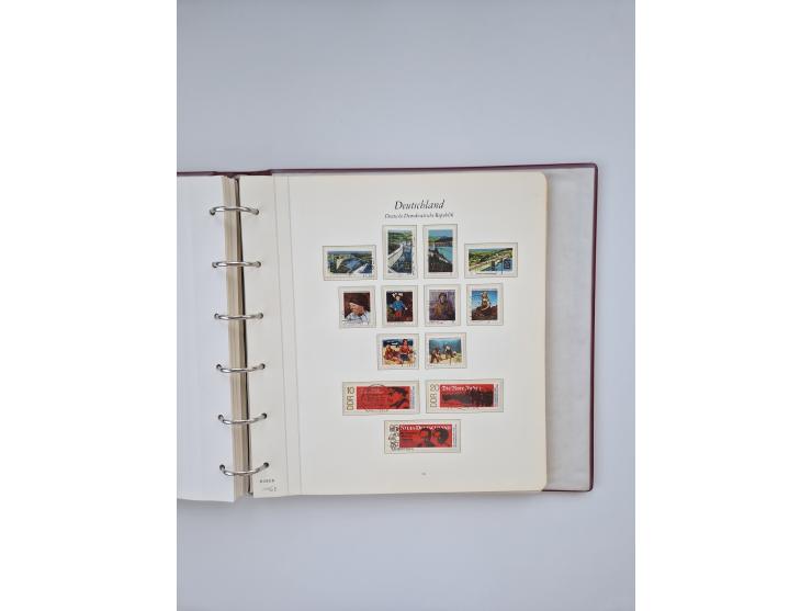 1948/90, in den Hauptnummern augenscheinlich komplette gestempelte Sammlungen Berlin 1948-90 und DDR 1949-90, sowie eine fast