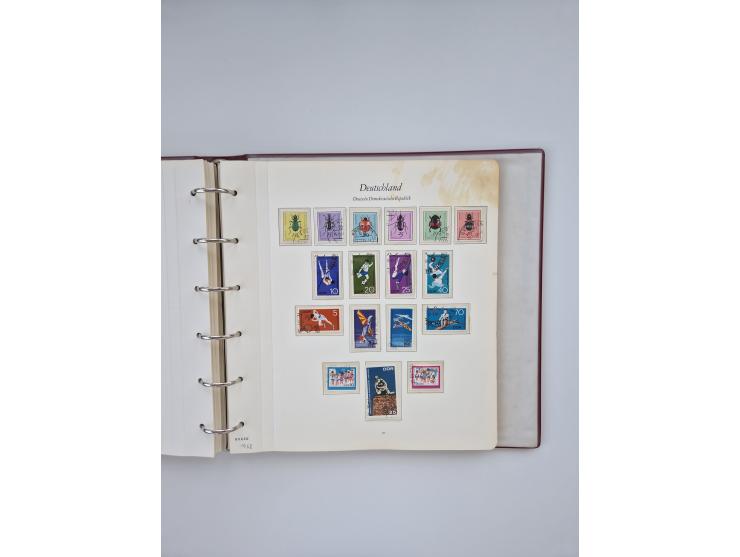 1948/90, in den Hauptnummern augenscheinlich komplette gestempelte Sammlungen Berlin 1948-90 und DDR 1949-90, sowie eine fast