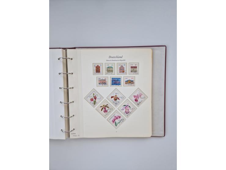 1948/90, in den Hauptnummern augenscheinlich komplette gestempelte Sammlungen Berlin 1948-90 und DDR 1949-90, sowie eine fast