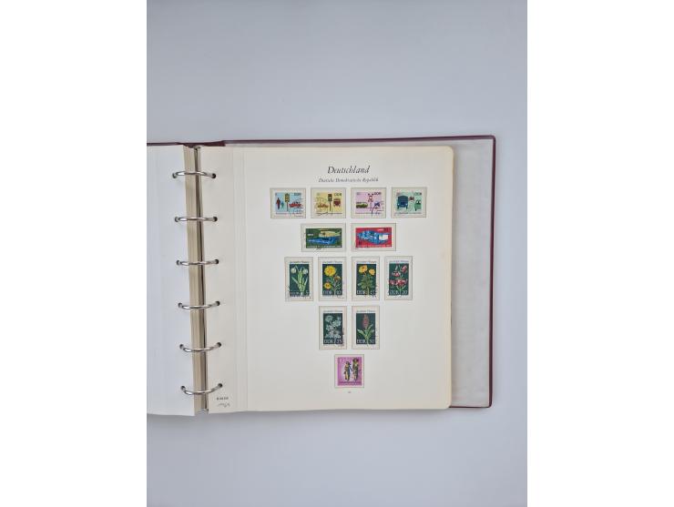 1948/90, in den Hauptnummern augenscheinlich komplette gestempelte Sammlungen Berlin 1948-90 und DDR 1949-90, sowie eine fast