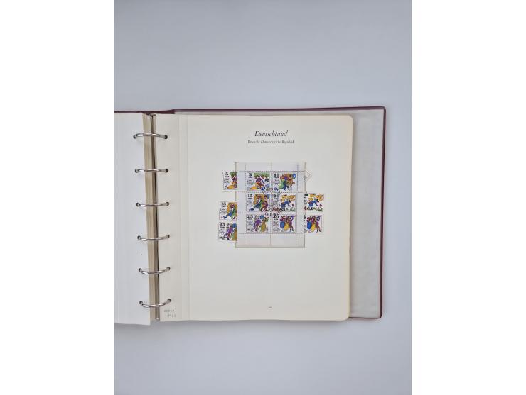 1948/90, in den Hauptnummern augenscheinlich komplette gestempelte Sammlungen Berlin 1948-90 und DDR 1949-90, sowie eine fast