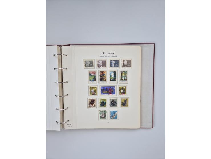 1948/90, in den Hauptnummern augenscheinlich komplette gestempelte Sammlungen Berlin 1948-90 und DDR 1949-90, sowie eine fast