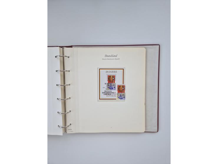 1948/90, in den Hauptnummern augenscheinlich komplette gestempelte Sammlungen Berlin 1948-90 und DDR 1949-90, sowie eine fast