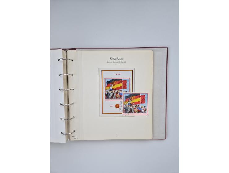 1948/90, in den Hauptnummern augenscheinlich komplette gestempelte Sammlungen Berlin 1948-90 und DDR 1949-90, sowie eine fast