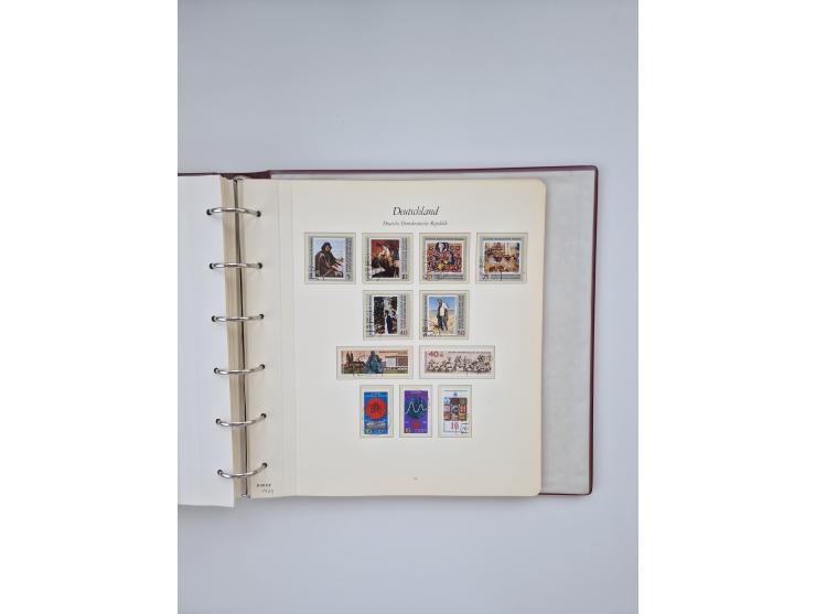 1948/90, in den Hauptnummern augenscheinlich komplette gestempelte Sammlungen Berlin 1948-90 und DDR 1949-90, sowie eine fast