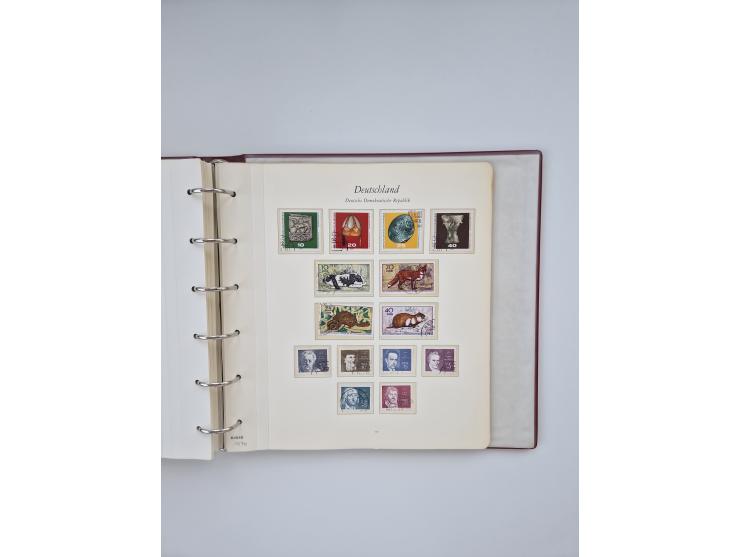 1948/90, in den Hauptnummern augenscheinlich komplette gestempelte Sammlungen Berlin 1948-90 und DDR 1949-90, sowie eine fast