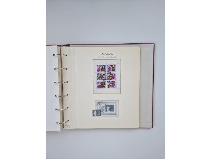 1948/90, in den Hauptnummern augenscheinlich komplette gestempelte Sammlungen Berlin 1948-90 und DDR 1949-90, sowie eine fast