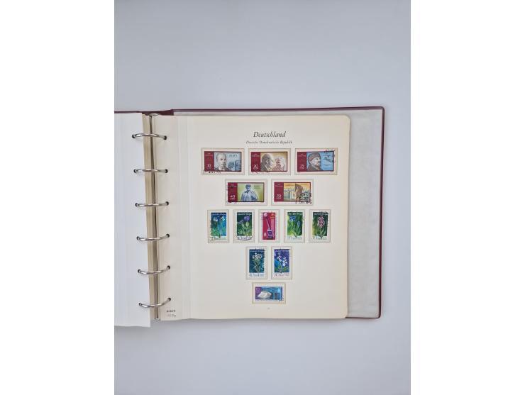 1948/90, in den Hauptnummern augenscheinlich komplette gestempelte Sammlungen Berlin 1948-90 und DDR 1949-90, sowie eine fast