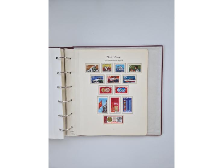 1948/90, in den Hauptnummern augenscheinlich komplette gestempelte Sammlungen Berlin 1948-90 und DDR 1949-90, sowie eine fast