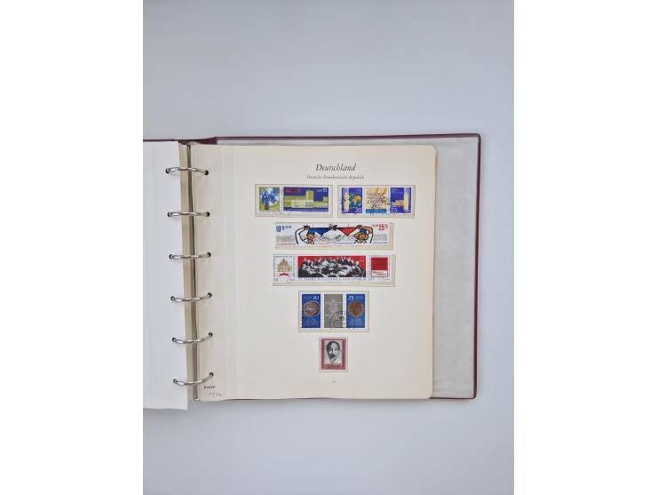 1948/90, in den Hauptnummern augenscheinlich komplette gestempelte Sammlungen Berlin 1948-90 und DDR 1949-90, sowie eine fast