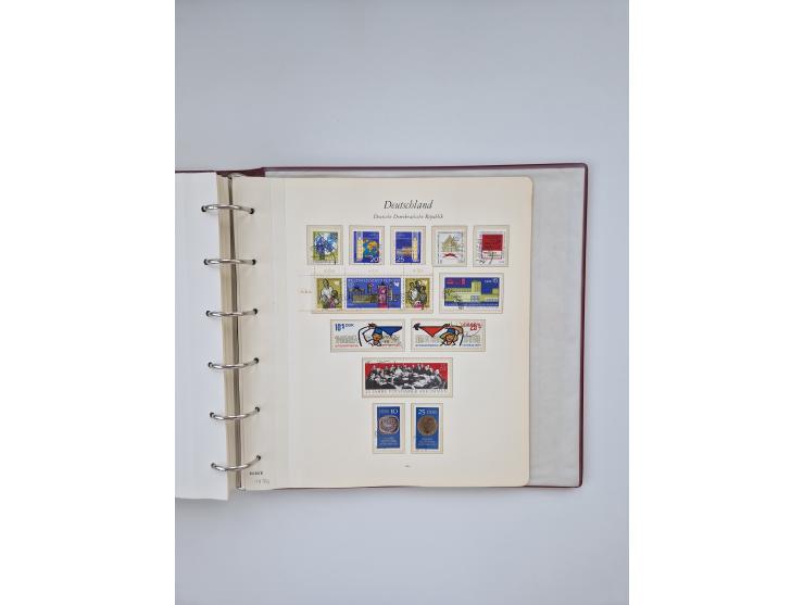 1948/90, in den Hauptnummern augenscheinlich komplette gestempelte Sammlungen Berlin 1948-90 und DDR 1949-90, sowie eine fast