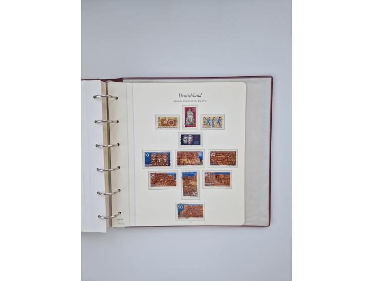 1948/90, in den Hauptnummern augenscheinlich komplette gestempelte Sammlungen Berlin 1948-90 und DDR 1949-90, sowie eine fast