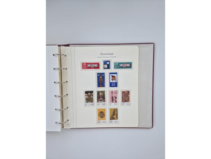 1948/90, in den Hauptnummern augenscheinlich komplette gestempelte Sammlungen Berlin 1948-90 und DDR 1949-90, sowie eine fast