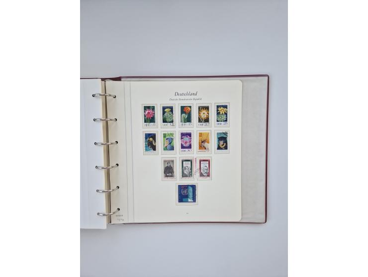 1948/90, in den Hauptnummern augenscheinlich komplette gestempelte Sammlungen Berlin 1948-90 und DDR 1949-90, sowie eine fast