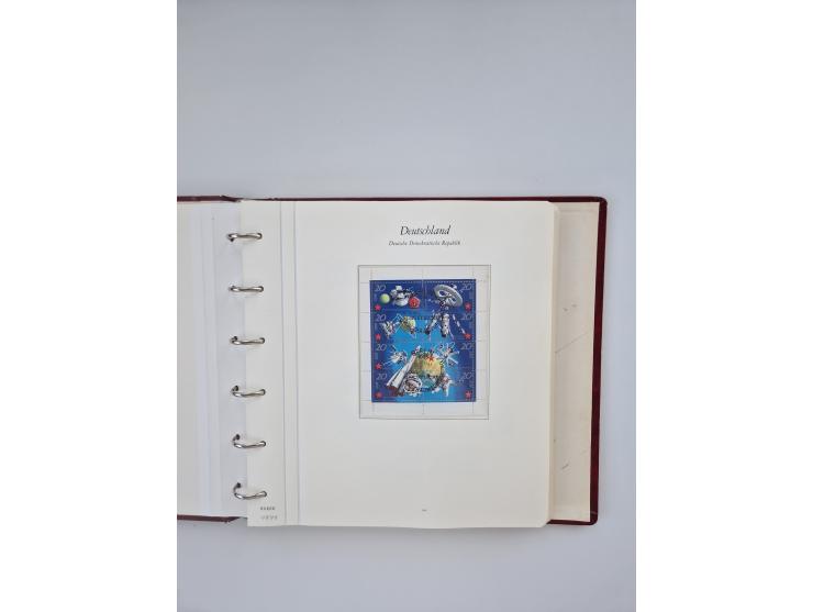 1948/90, in den Hauptnummern augenscheinlich komplette gestempelte Sammlungen Berlin 1948-90 und DDR 1949-90, sowie eine fast