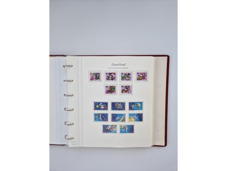 1948/90, in den Hauptnummern augenscheinlich komplette gestempelte Sammlungen Berlin 1948-90 und DDR 1949-90, sowie eine fast