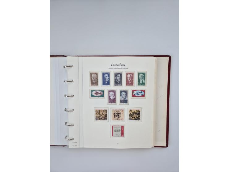 1948/90, in den Hauptnummern augenscheinlich komplette gestempelte Sammlungen Berlin 1948-90 und DDR 1949-90, sowie eine fast