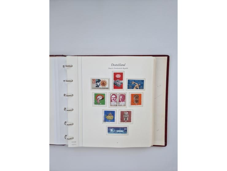 1948/90, in den Hauptnummern augenscheinlich komplette gestempelte Sammlungen Berlin 1948-90 und DDR 1949-90, sowie eine fast