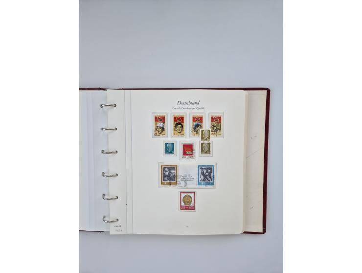 1948/90, in den Hauptnummern augenscheinlich komplette gestempelte Sammlungen Berlin 1948-90 und DDR 1949-90, sowie eine fast
