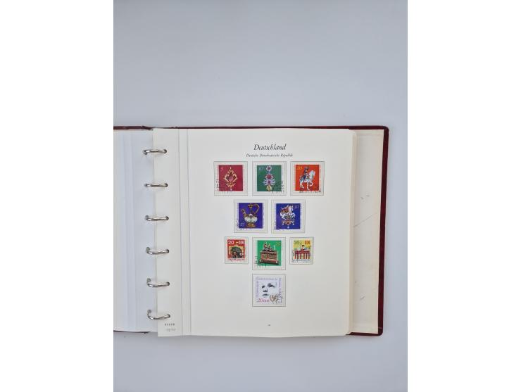 1948/90, in den Hauptnummern augenscheinlich komplette gestempelte Sammlungen Berlin 1948-90 und DDR 1949-90, sowie eine fast