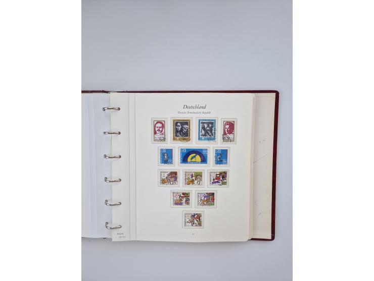 1948/90, in den Hauptnummern augenscheinlich komplette gestempelte Sammlungen Berlin 1948-90 und DDR 1949-90, sowie eine fast