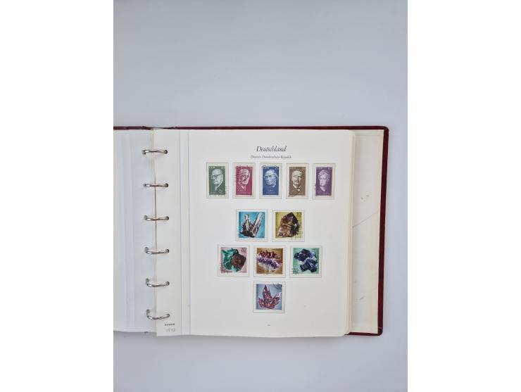 1948/90, in den Hauptnummern augenscheinlich komplette gestempelte Sammlungen Berlin 1948-90 und DDR 1949-90, sowie eine fast