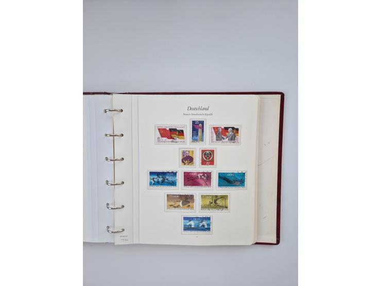 1948/90, in den Hauptnummern augenscheinlich komplette gestempelte Sammlungen Berlin 1948-90 und DDR 1949-90, sowie eine fast