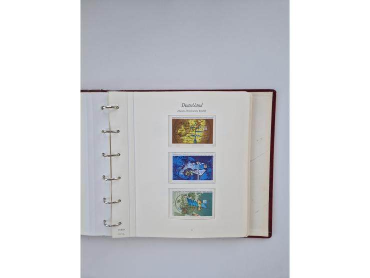 1948/90, in den Hauptnummern augenscheinlich komplette gestempelte Sammlungen Berlin 1948-90 und DDR 1949-90, sowie eine fast