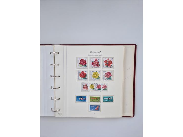 1948/90, in den Hauptnummern augenscheinlich komplette gestempelte Sammlungen Berlin 1948-90 und DDR 1949-90, sowie eine fast