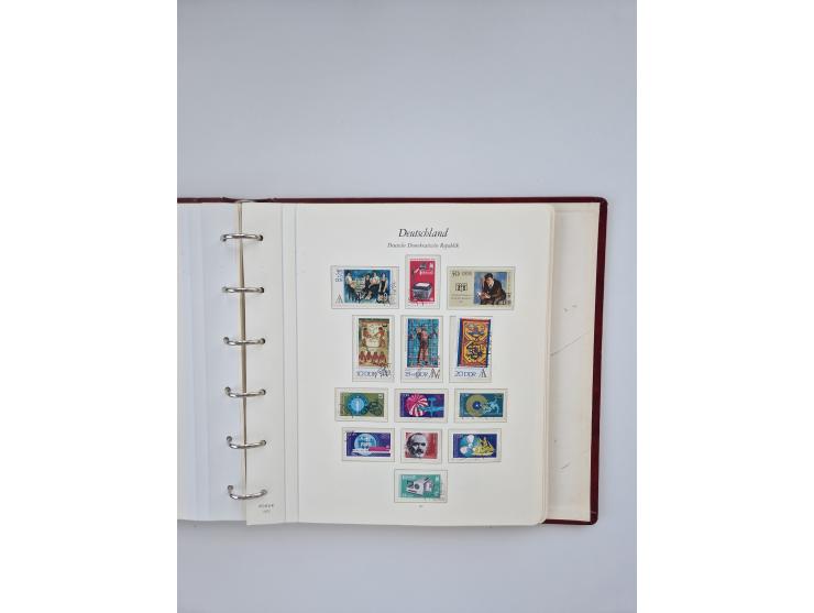 1948/90, in den Hauptnummern augenscheinlich komplette gestempelte Sammlungen Berlin 1948-90 und DDR 1949-90, sowie eine fast