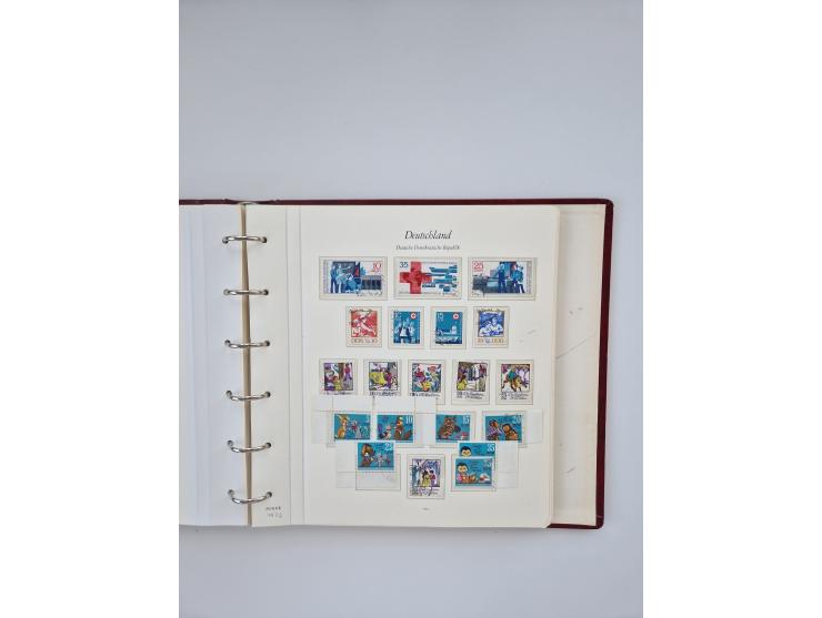 1948/90, in den Hauptnummern augenscheinlich komplette gestempelte Sammlungen Berlin 1948-90 und DDR 1949-90, sowie eine fast