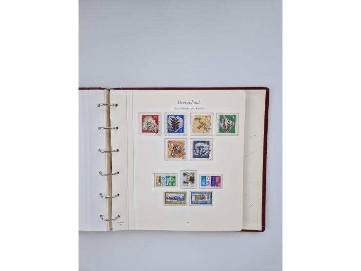 1948/90, in den Hauptnummern augenscheinlich komplette gestempelte Sammlungen Berlin 1948-90 und DDR 1949-90, sowie eine fast