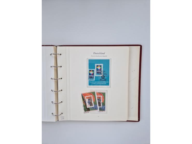 1948/90, in den Hauptnummern augenscheinlich komplette gestempelte Sammlungen Berlin 1948-90 und DDR 1949-90, sowie eine fast