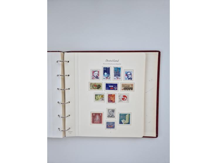 1948/90, in den Hauptnummern augenscheinlich komplette gestempelte Sammlungen Berlin 1948-90 und DDR 1949-90, sowie eine fast