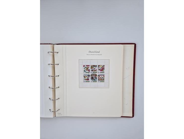 1948/90, in den Hauptnummern augenscheinlich komplette gestempelte Sammlungen Berlin 1948-90 und DDR 1949-90, sowie eine fast