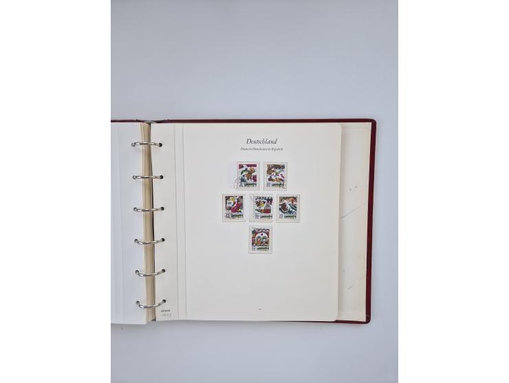 1948/90, in den Hauptnummern augenscheinlich komplette gestempelte Sammlungen Berlin 1948-90 und DDR 1949-90, sowie eine fast