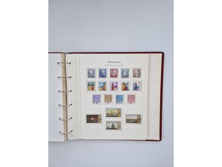 1948/90, in den Hauptnummern augenscheinlich komplette gestempelte Sammlungen Berlin 1948-90 und DDR 1949-90, sowie eine fast