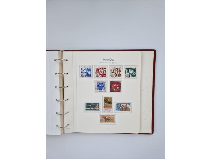 1948/90, in den Hauptnummern augenscheinlich komplette gestempelte Sammlungen Berlin 1948-90 und DDR 1949-90, sowie eine fast