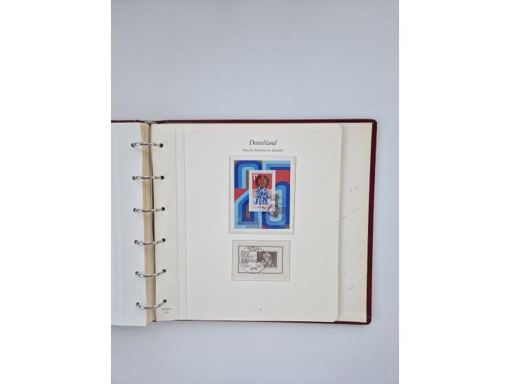 1948/90, in den Hauptnummern augenscheinlich komplette gestempelte Sammlungen Berlin 1948-90 und DDR 1949-90, sowie eine fast