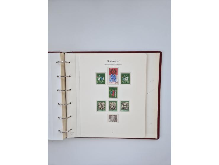 1948/90, in den Hauptnummern augenscheinlich komplette gestempelte Sammlungen Berlin 1948-90 und DDR 1949-90, sowie eine fast