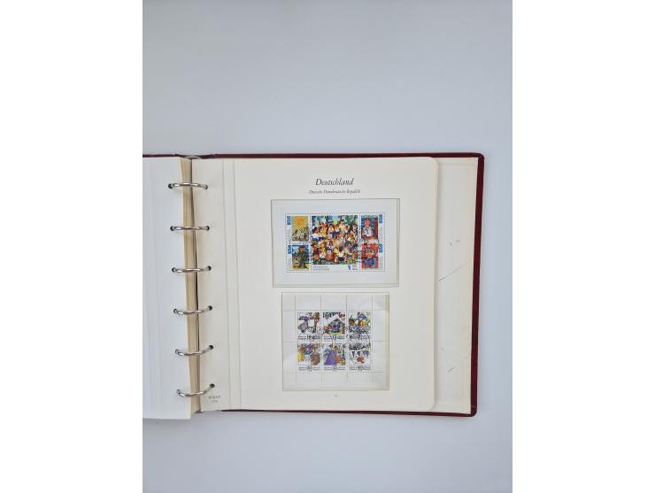 1948/90, in den Hauptnummern augenscheinlich komplette gestempelte Sammlungen Berlin 1948-90 und DDR 1949-90, sowie eine fast