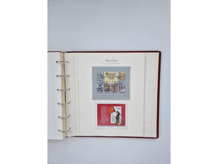 1948/90, in den Hauptnummern augenscheinlich komplette gestempelte Sammlungen Berlin 1948-90 und DDR 1949-90, sowie eine fast