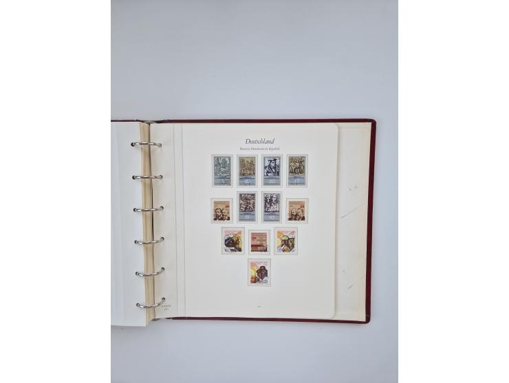 1948/90, in den Hauptnummern augenscheinlich komplette gestempelte Sammlungen Berlin 1948-90 und DDR 1949-90, sowie eine fast