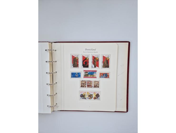 1948/90, in den Hauptnummern augenscheinlich komplette gestempelte Sammlungen Berlin 1948-90 und DDR 1949-90, sowie eine fast