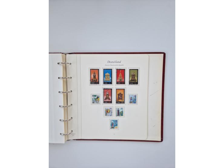 1948/90, in den Hauptnummern augenscheinlich komplette gestempelte Sammlungen Berlin 1948-90 und DDR 1949-90, sowie eine fast