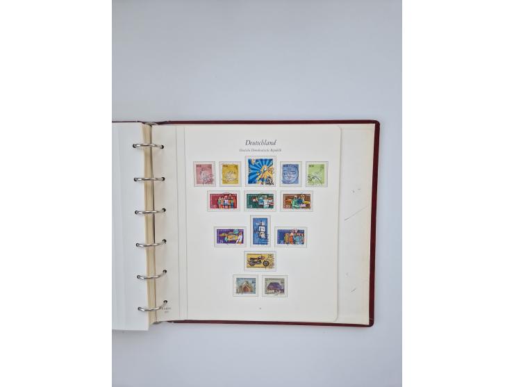 1948/90, in den Hauptnummern augenscheinlich komplette gestempelte Sammlungen Berlin 1948-90 und DDR 1949-90, sowie eine fast