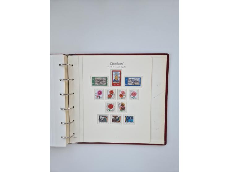 1948/90, in den Hauptnummern augenscheinlich komplette gestempelte Sammlungen Berlin 1948-90 und DDR 1949-90, sowie eine fast